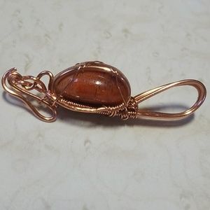Handwrapped Carnelian Pendant